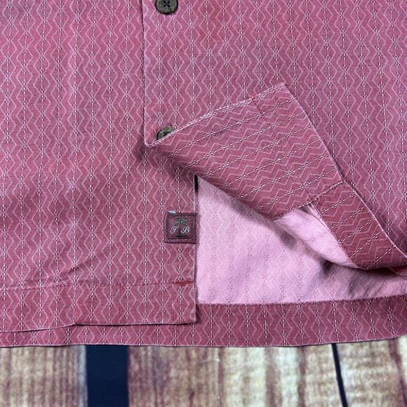 Tommy Bahama Shirt Mens XL Red Silk Geometric Diamond Resort Vacation Tropical - Picture 5 of 9